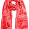 Womens silk neck scarf in dark fuchsia 22×75 inches with plenty of material to wrap around the head or shoulders in many ways.