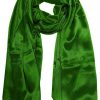 Patina Green mens aviator silk neck scarf 75 inches long in 100% pure satin silk.