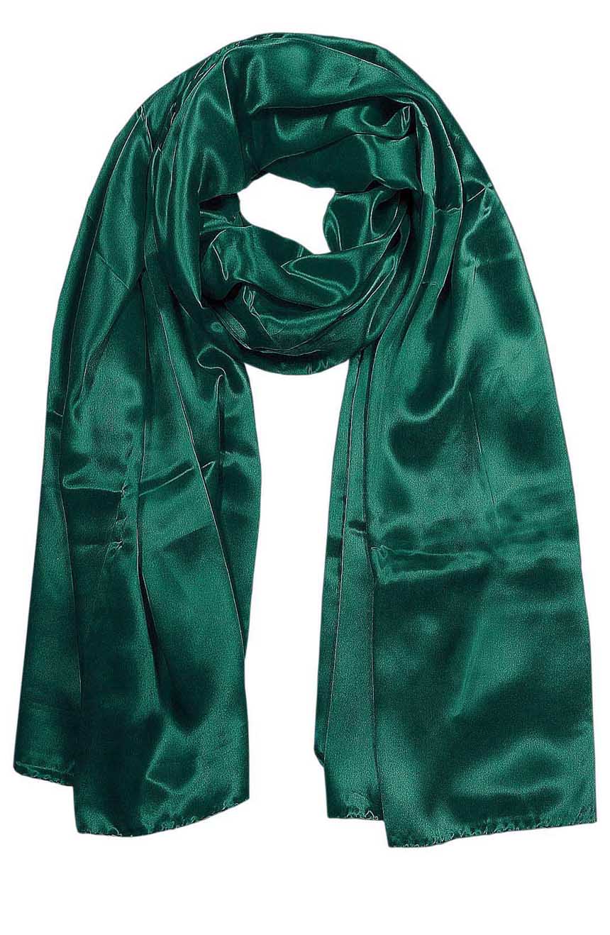 Sacramento green mens aviator silk neck scarf 75 inches long in 100% pure satin silk.