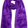 Womens silk neck scarf in light purple 22×75 inches with plenty of material to wrap around the head or shoulders in many ways.