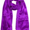 Womens silk neck scarf in aubergine 22×75 inches with plenty of material to wrap around the head or shoulders in many ways.