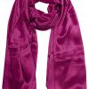 Tyrian Purple mens aviator silk neck scarf 75 inches long in 100% pure satin silk.