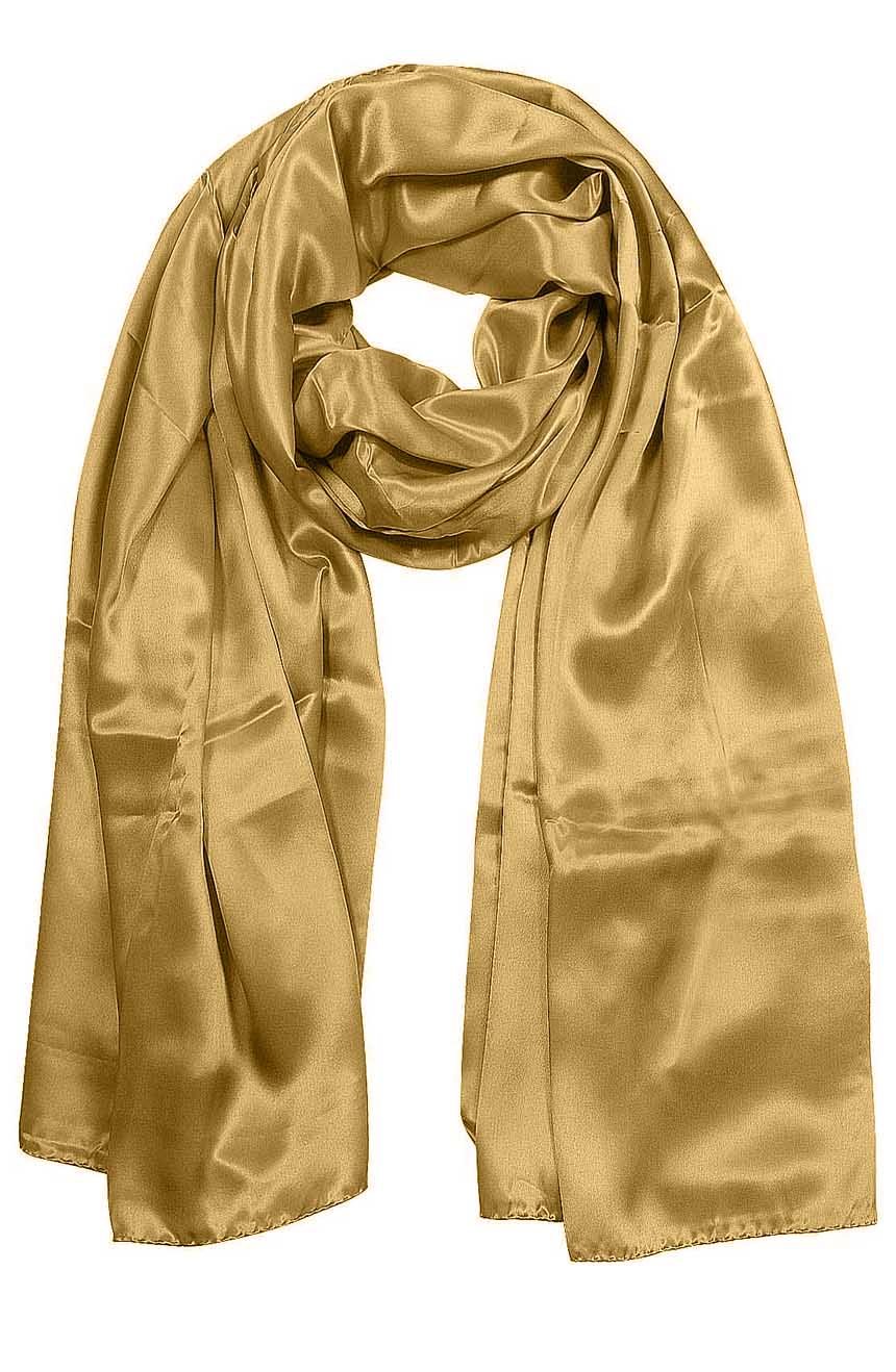Wheat mens aviator silk neck scarf 75 inches long in 100% pure satin silk.