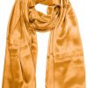 Ginger mens aviator silk neck scarf 75 inches long in 100% pure satin silk.