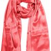 Womens silk neck scarf in fuchsia 22×75 inches with plenty of material to wrap around the head or shoulders in many ways.