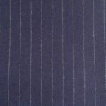 Navy merino wool and the cashmere blend cloth with chalk stripes also known as the three seasons wool.