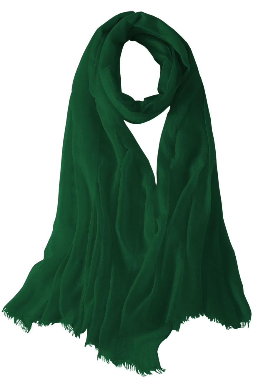 Featherlight cashmere scarf in eucalyptus green color, pocketable, lightweight, & ultra-soft to keep you warm weigh just ounces, essential for all women.