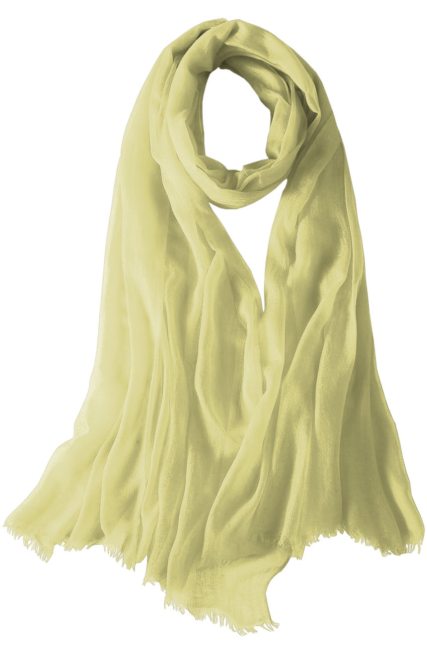Featherlight cashmere scarf in ivory color, pocketable, lightweight, & ultra-soft to keep you warm weigh just ounces, essential for all women.