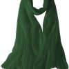 Featherlight cashmere scarf in patina green color, pocketable, lightweight, & ultra-soft to keep you warm weigh just ounces, essential for all women.