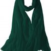 Featherlight cashmere scarf in Sacramento green color, pocketable, lightweight, & ultra-soft to keep you warm weigh just ounces, essential for all women.