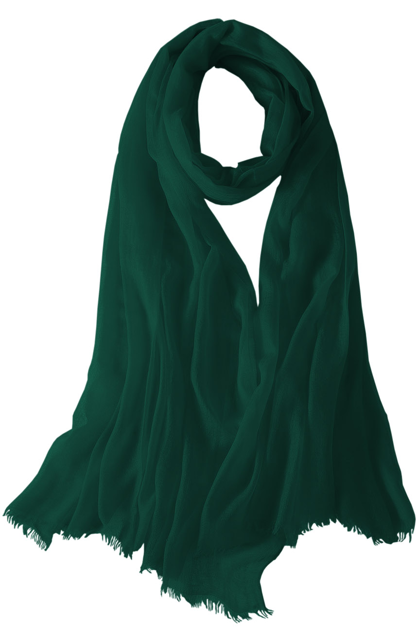 Featherlight cashmere scarf in Sacramento green color, pocketable, lightweight, & ultra-soft to keep you warm weigh just ounces, essential for all women.