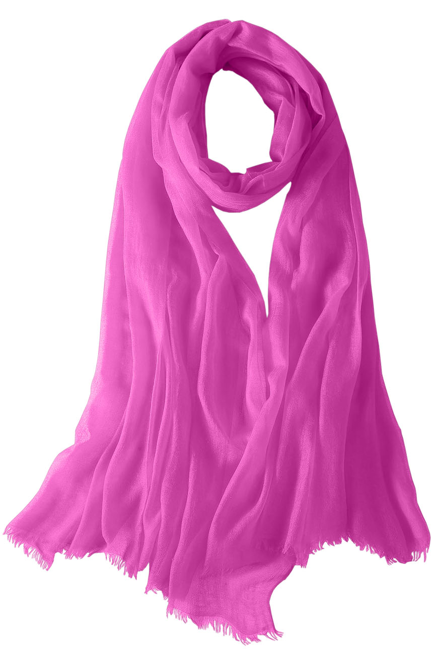 Featherlight cashmere scarf in pink color, pocketable, lightweight, & ultra-soft to keep you warm weigh just ounces, essential for all women.