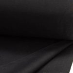 Lightweight black color cotton fabric for trims and piping in the custom-made garments.