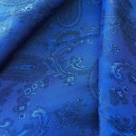 Paisley pattern, Navy Blue Bemberg fabric for garment lining.