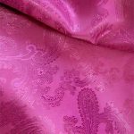 Paisley pattern, Royal Pink Bemberg fabric for garment lining.