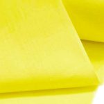 Lightweight yellow color cotton fabric for trims and piping in the custom-made garments.