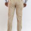 Daniel Craig James Bond No Time To Die Beige Pinwale Corduroy Sloop Suit Pants Full Back View.
