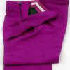 Men's silk suit pants in purple dupioni silk front view.